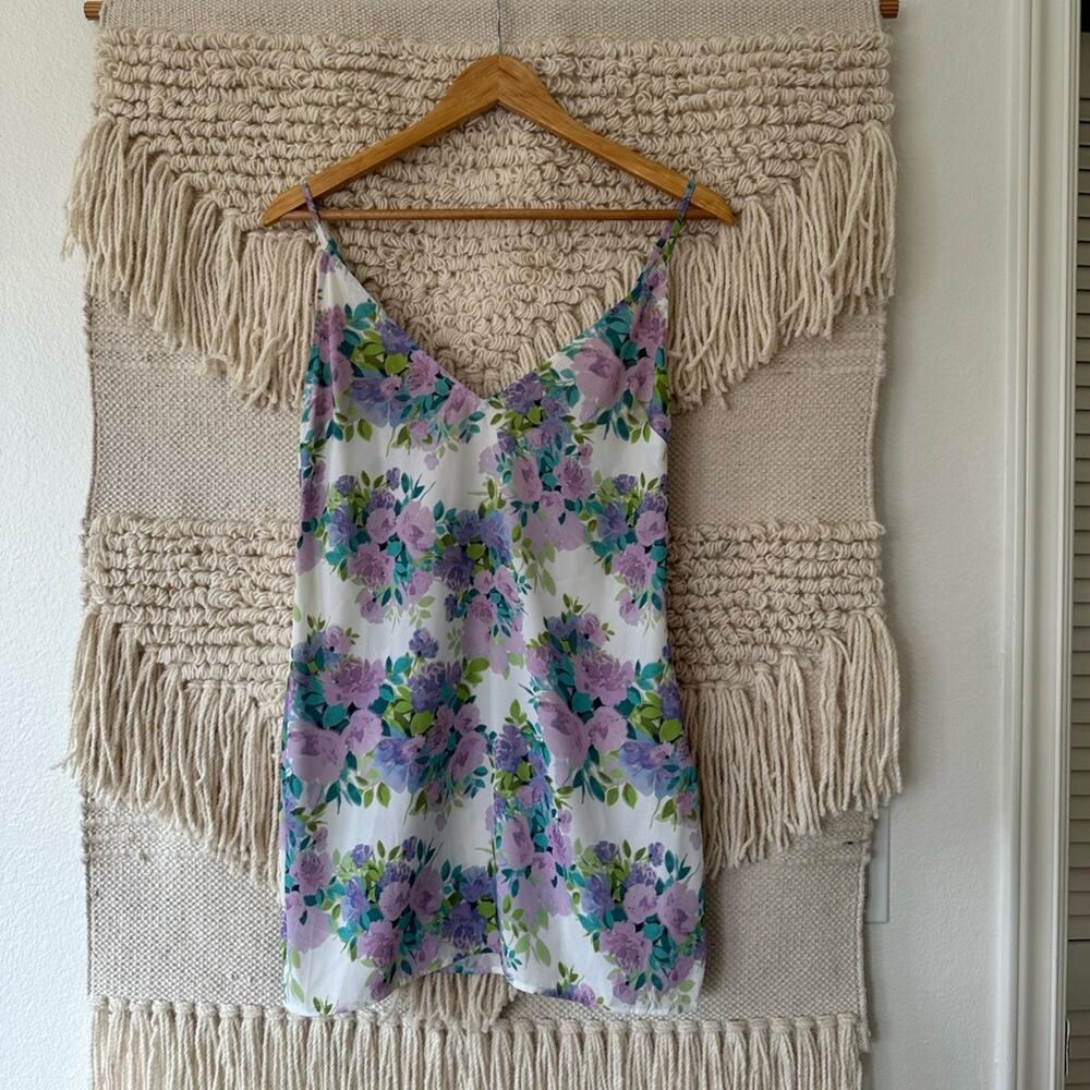 For Love & Lemons Floral Mini Slip Dress